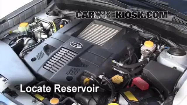 2009 Subaru Forester XT Limited 2.5L 4 Cyl. Turbo Líquido limpiaparabrisas Agregar líquido